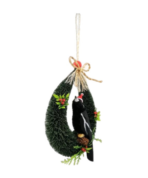 Bristlebrush Designs <br> Christmas Decoration <br> Magpie Door Loop Hanger