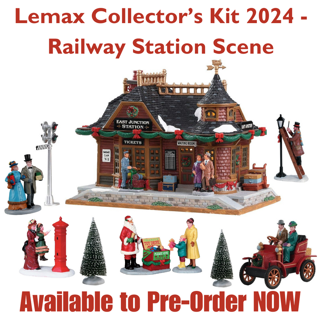 LEMAX 2024 PRE-ORDER <br> 2024 Lemax Collectors Kit XI <br> Railway Station Scene - $119