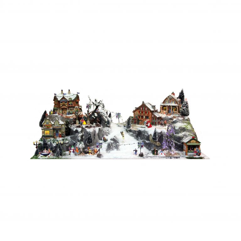 2024 PRE-ORDER <br> MY VILLAGE <br> Village Accessories <br> Large Christmas Village Mountain Base with Ski Run <br> PICK UP INSTORE ONLY