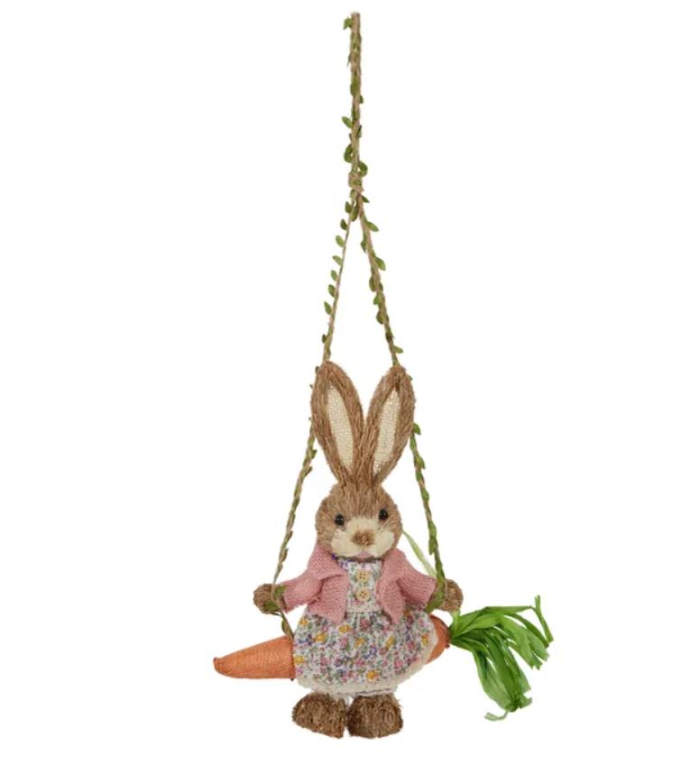 Prue Bunny on Carrot Swing (32cm)