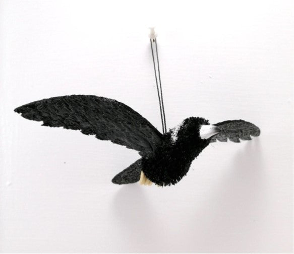 Bristlebrush Designs <br> Hanging Ornament <br> Magpie With Wings