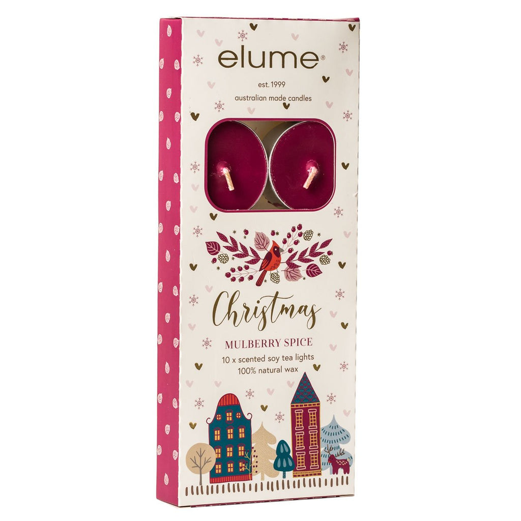 ELUME <br> Christmas Soy Tea Lights <br> Mulberry Spice