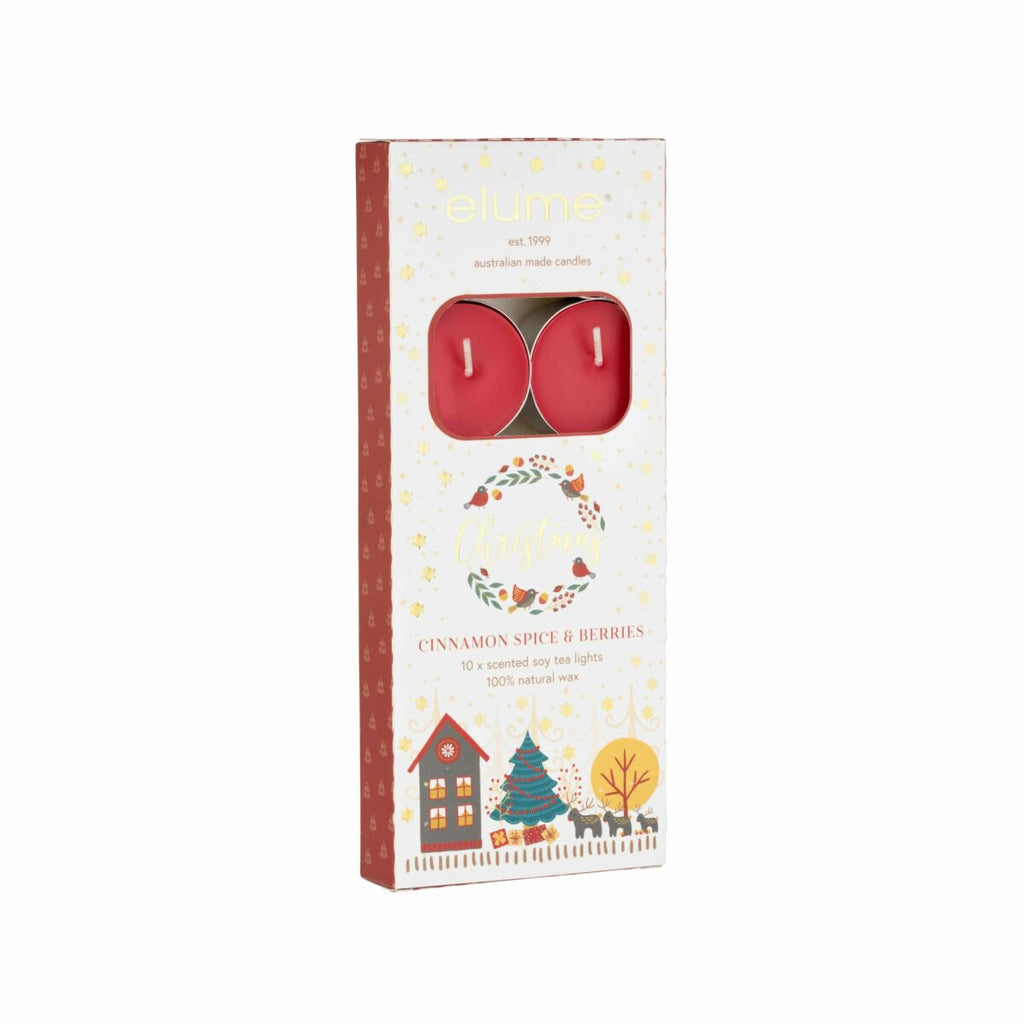 ELUME <br> Christmas Soy Tea Lights <br> Cinnamon Spice & Berries