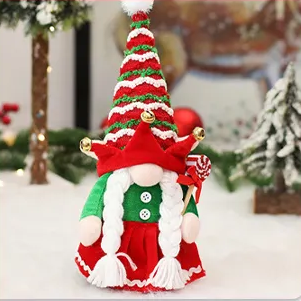 Bristlebrush Designs <br> Christmas Gnome Elf <br> Red Stripey Hat