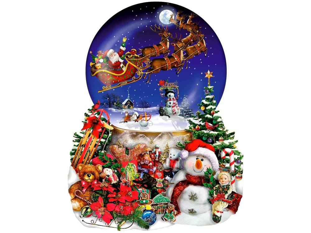 Sunsout <br> Santa's Snowy Ride <br> 1000 Piece Puzzle