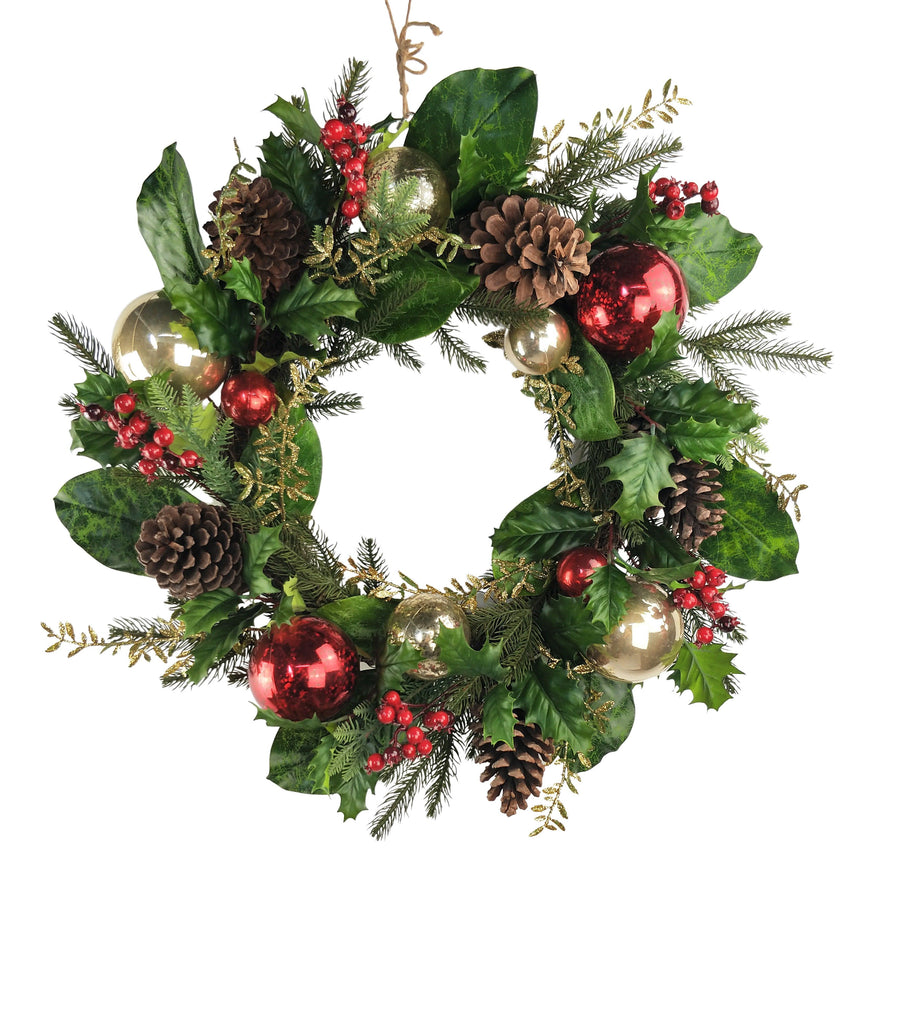 Christmas Wreath <br> Traditional Wreath Red (65cm)