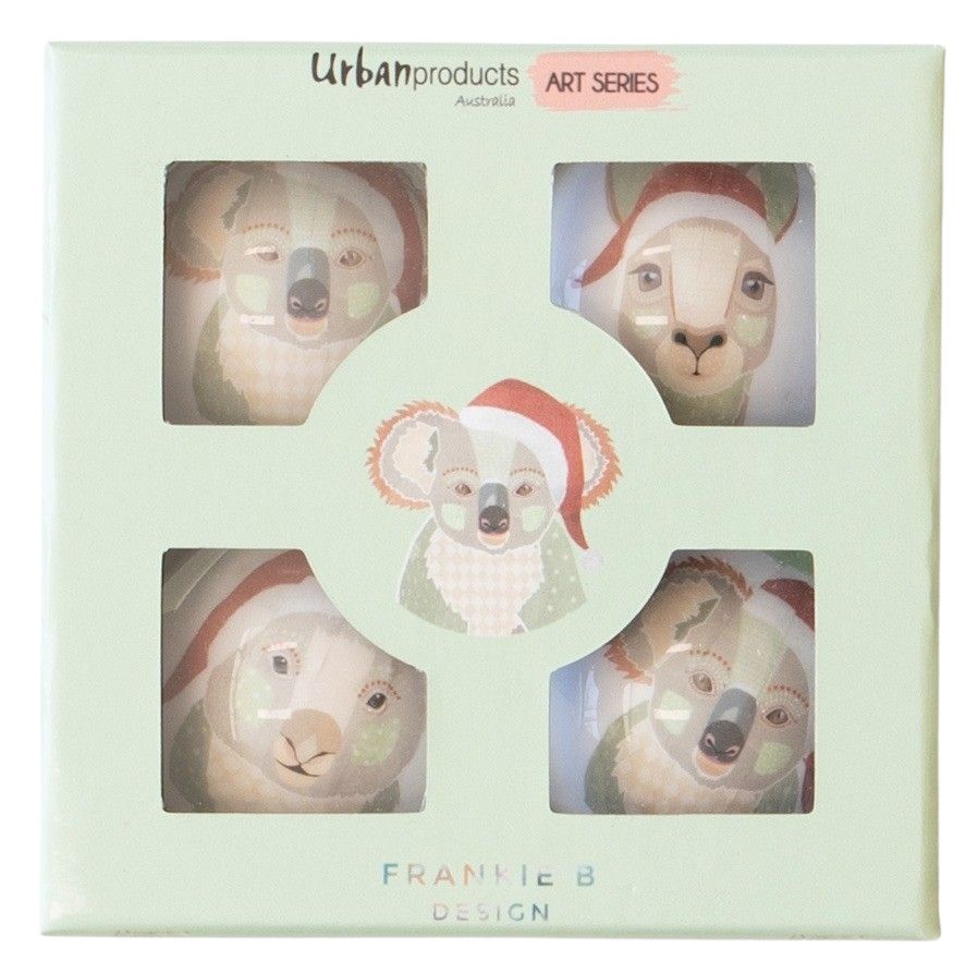 Frankie B Christmas <br> 4 Bauble Gift Box <br> Aus Animals