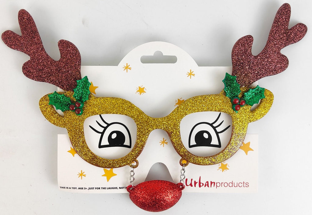 Reindeer Glasses Gold (15cm)