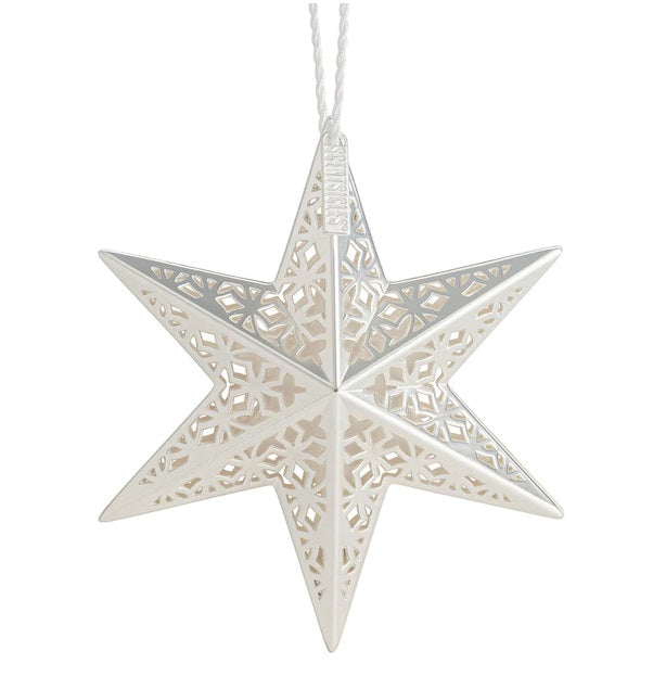 SCENTSICLES - White Winter Fir Scented Decorative Ornament - Silver Star