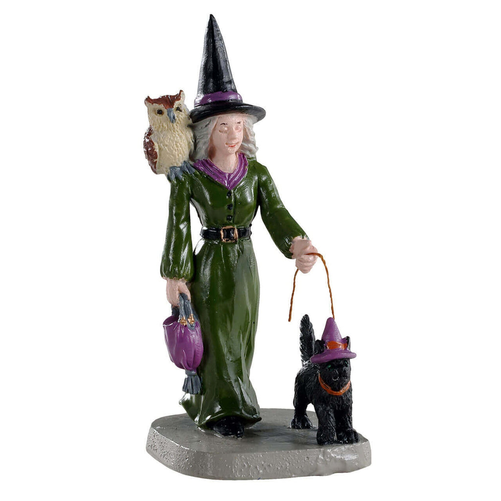 Spooky Town Figurine <br> Witch Shopping