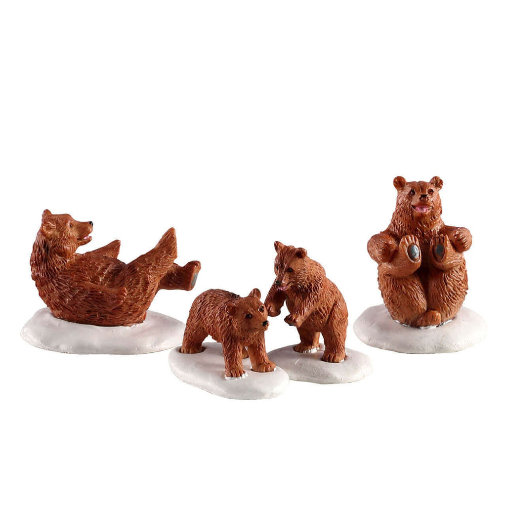 Lemax Figurine <br> Bear Family Snow Day, Set Of 4