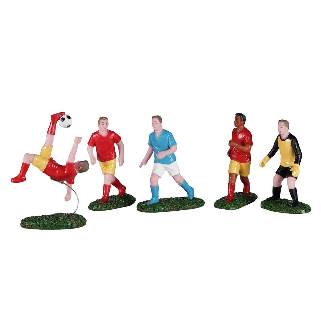 Lemax Figurine <br> Playing Soccer, Set of 5