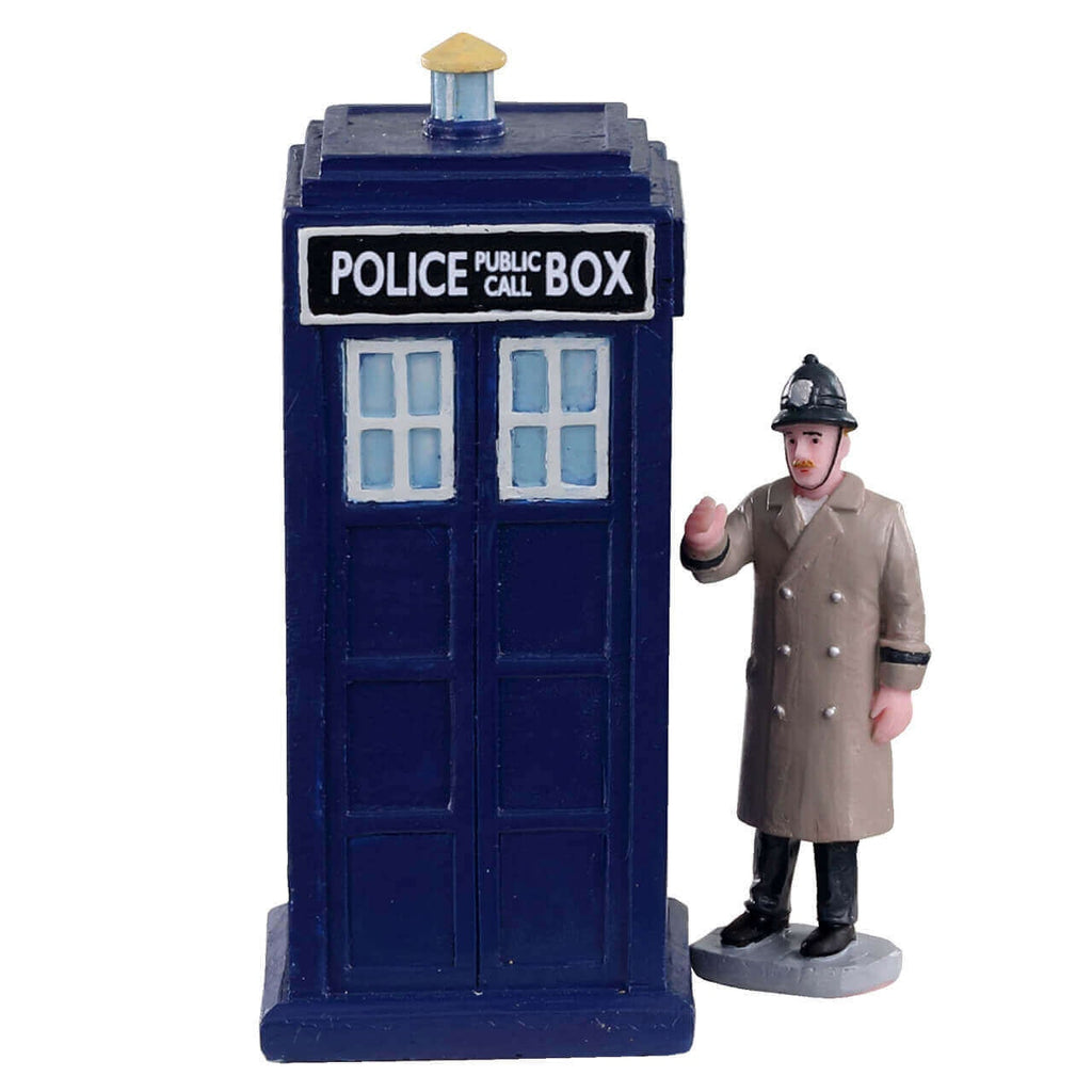 Lemax Table Piece <br> Police Call Box, Set of 2