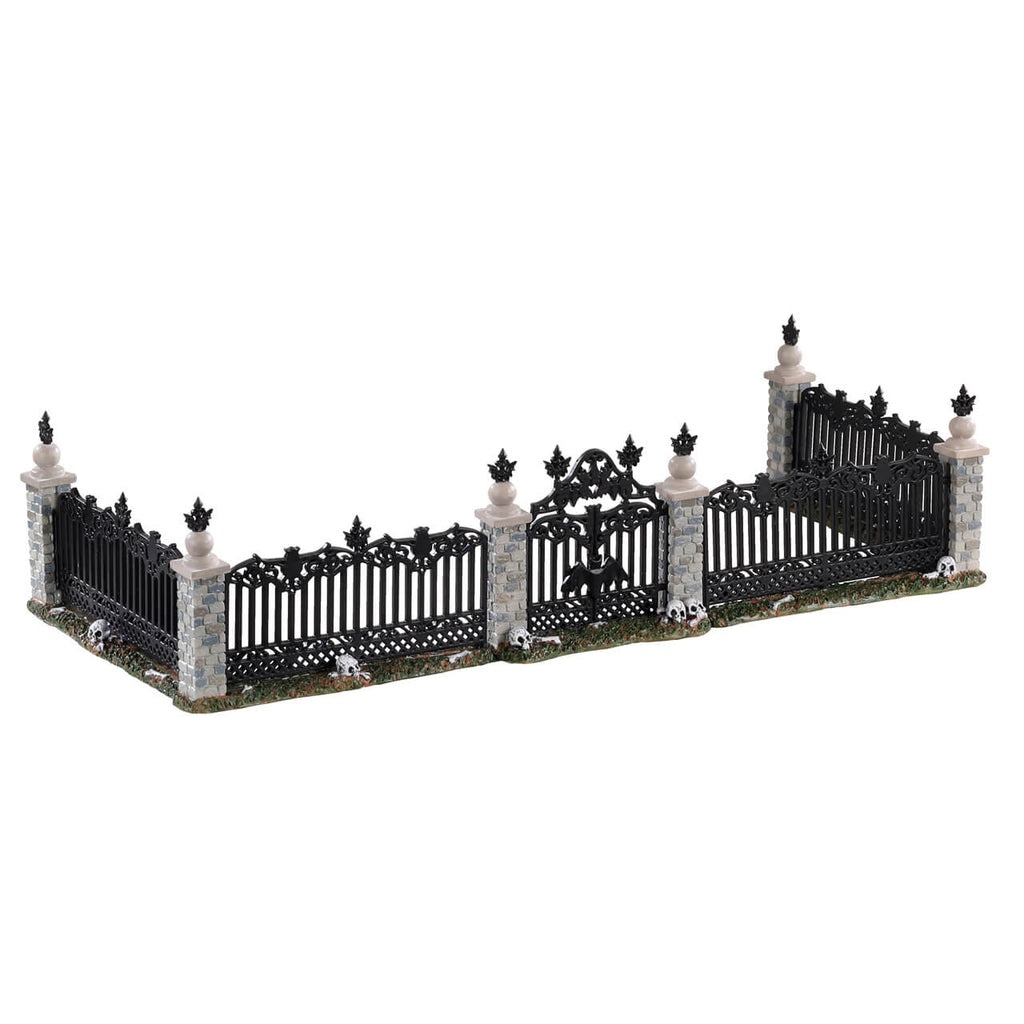 Spooky Town Accessories <br>Bat Fence Gate, Set of 5