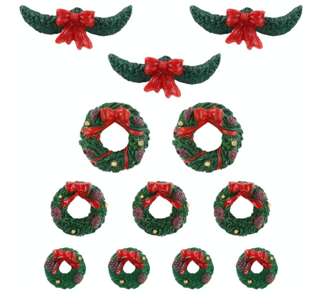 Lemax Accessories <br> Garland and Wreaths