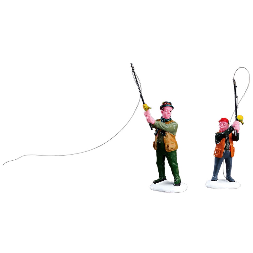 Lemax Figurine <br> Flyfishing with Dad, Set of 2