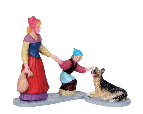 Lemax Figurine <br> Oh, Can I Pet Him? Set of 2