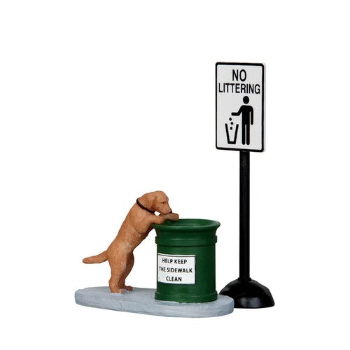 Lemax Accessories <br>  No Littering, Set of 2
