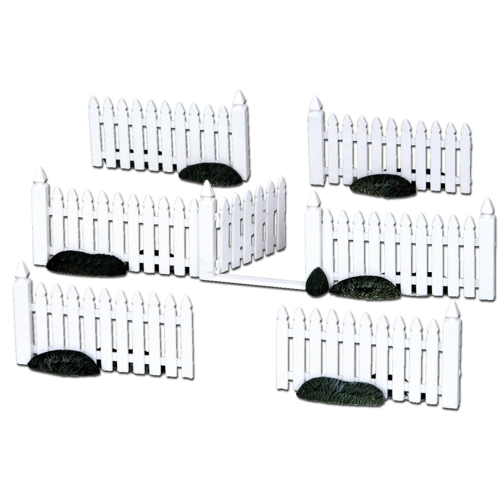 Lemax Accessories <br> Plastic Picket Fence, Set of 7
