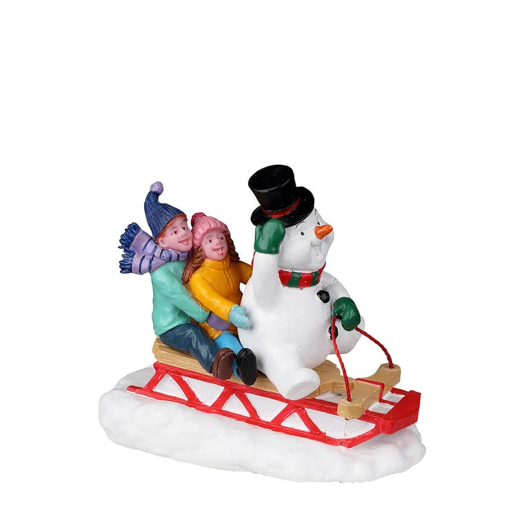 Lemax Figurine <br> Sledding With Frosty