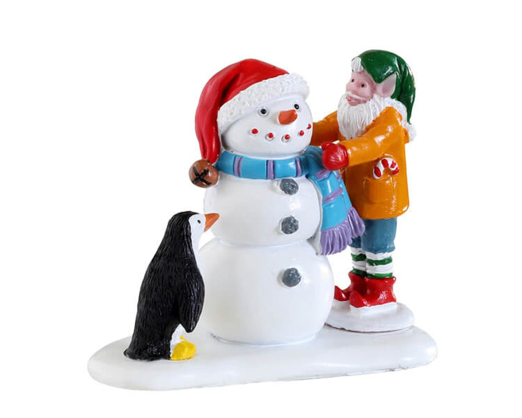 Santa's Wonderland Figurine <br> Building a Snowman