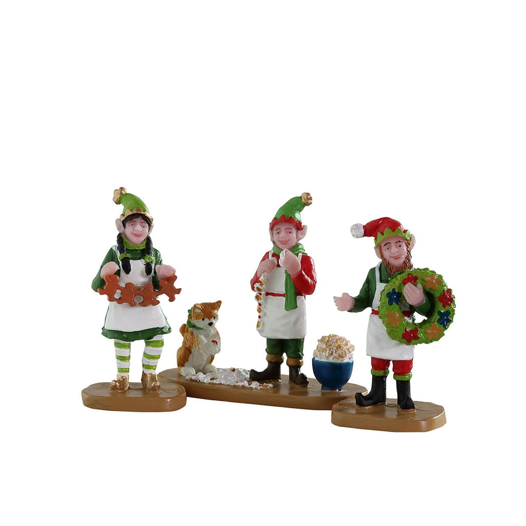 Santa's Wonderland Figurine <br> Crafty Elves, Set of 3