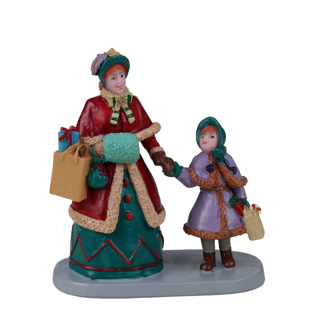 Lemax Figurine <br> Holiday Shopping With Mum