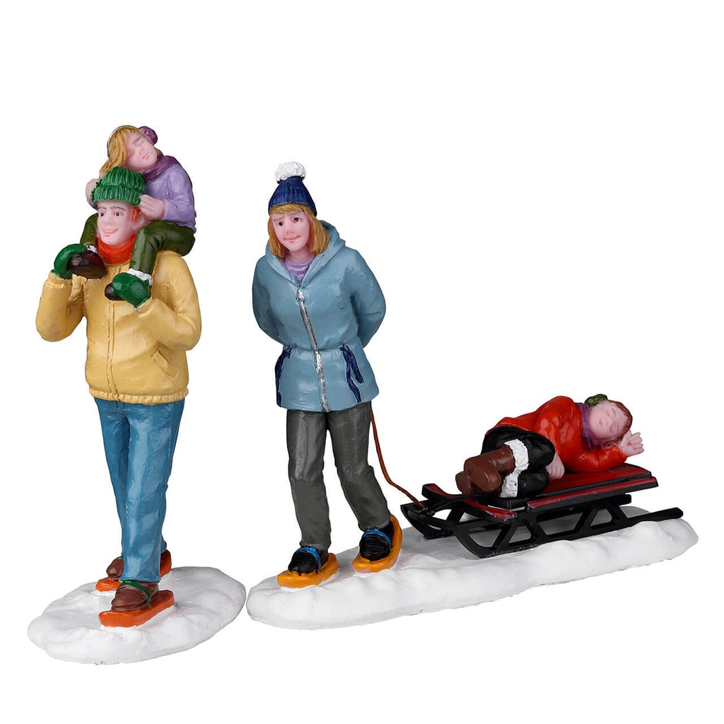 Lemax Figurine <br> Long Day Snowshoeing, Set of 2