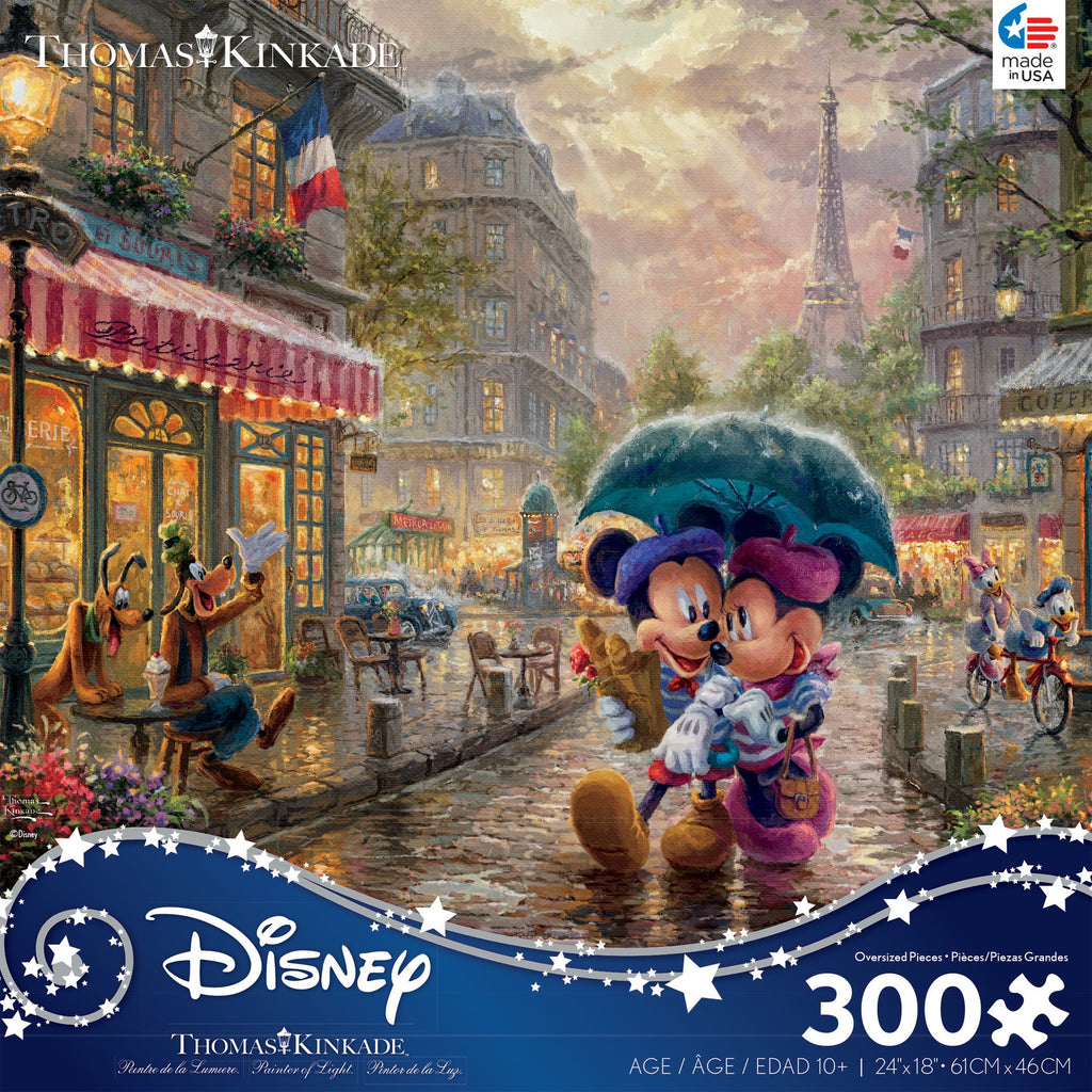 Thomas Kinkade Disney Dreams <br>300 Piece Puzzle <br> Mickey & Minnie in Paris
