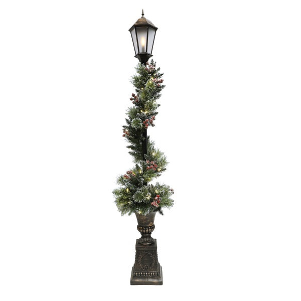 PRE-ORDER 2024 <br> 7ft Pre-Lit Decorated Lamp Post