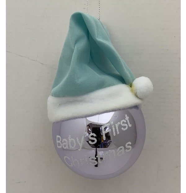 Hanging Ornaments <br> Baby's First Christmas Bauble <br> Baby Blue