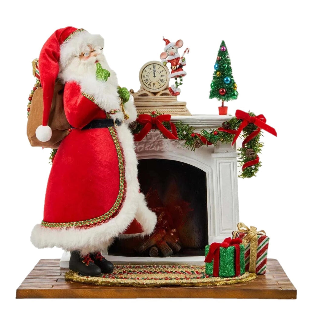 SALE - 10% OFF <br> Katherine's Collection <br> Santa At Midnight Scene