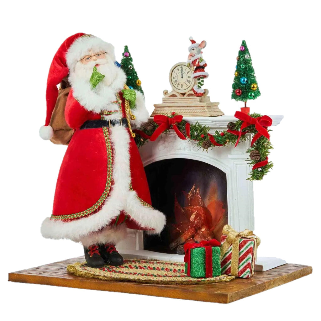 SALE - 10% OFF <br> Katherine's Collection <br> Santa At Midnight Scene