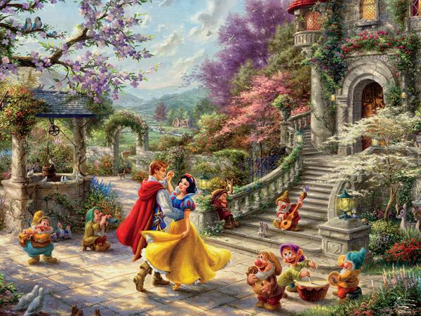 Thomas Kinkade Disney Dreams <br>750 Piece Puzzle <br> Snow White Sunlight
