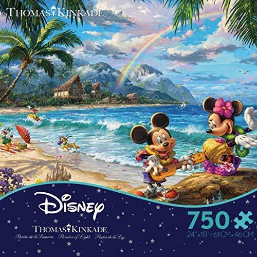 Thomas Kinkade Disney Dreams <br> 750 Piece Puzzle <br> Mickey & Minnie in Hawaii