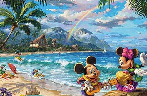 Thomas Kinkade Disney Dreams <br> 750 Piece Puzzle <br> Mickey & Minnie in Hawaii