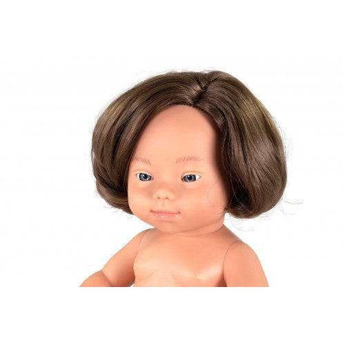 Miniland Doll <br> 38cm Baby Girl (Down Syndrome)<br>Caucasian