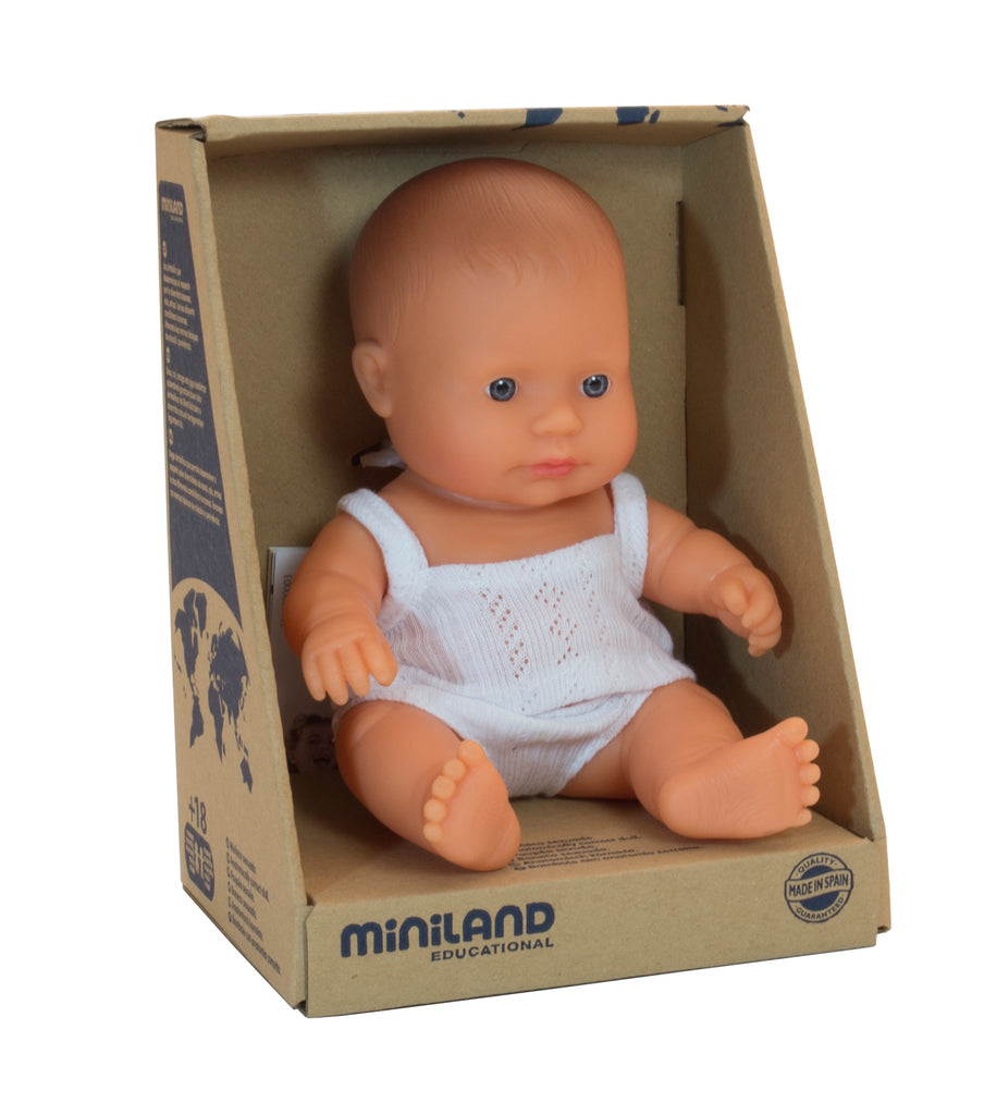 Miniland Doll <br> 21cm Baby Girl <br>Caucasian