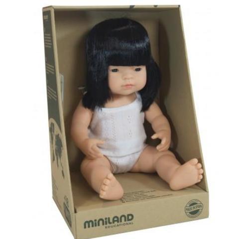 Miniland Doll <br> 38cm Baby Girl <br> Asian