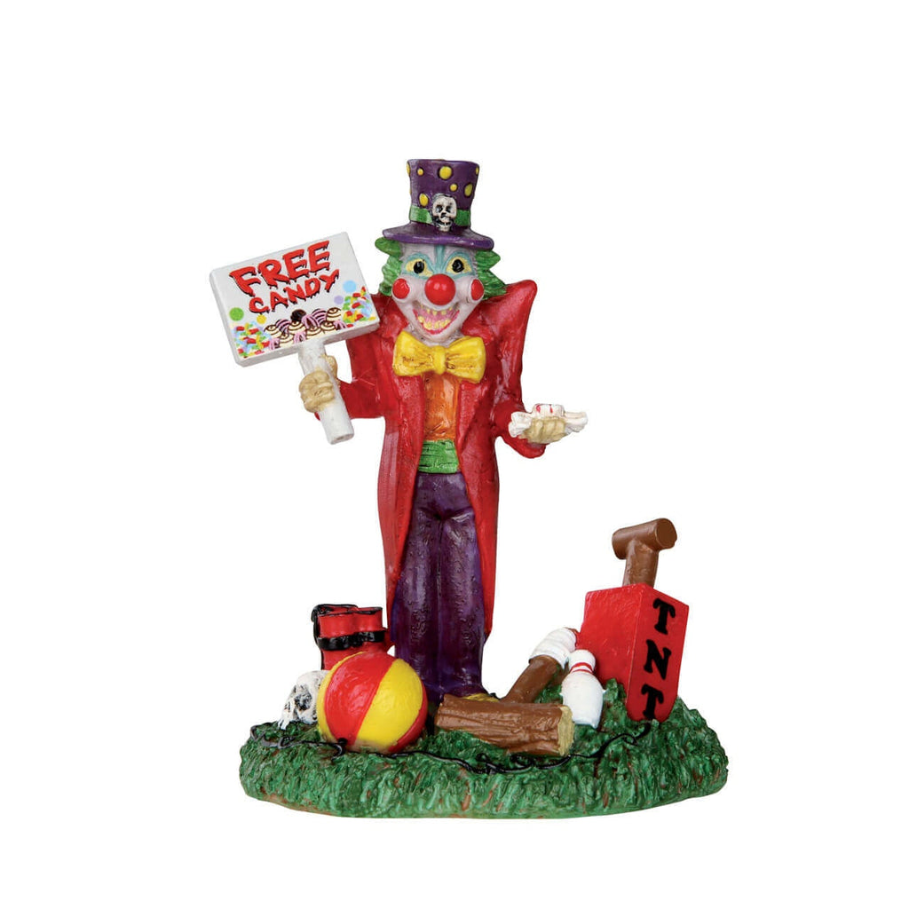 Spooky Town Figurine <br>Free Candy Clown