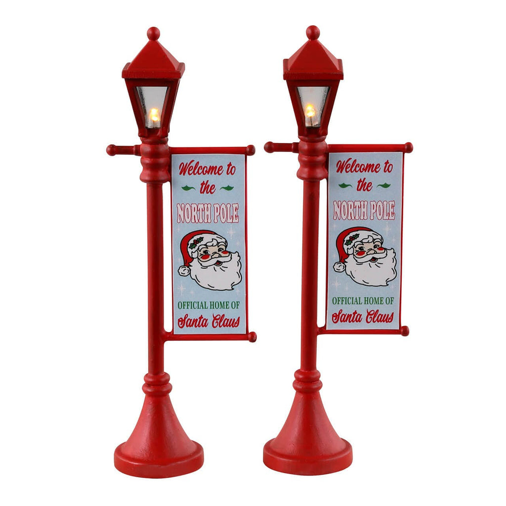 Lemax Lighted Accessories <br> North Pole Lamp Post