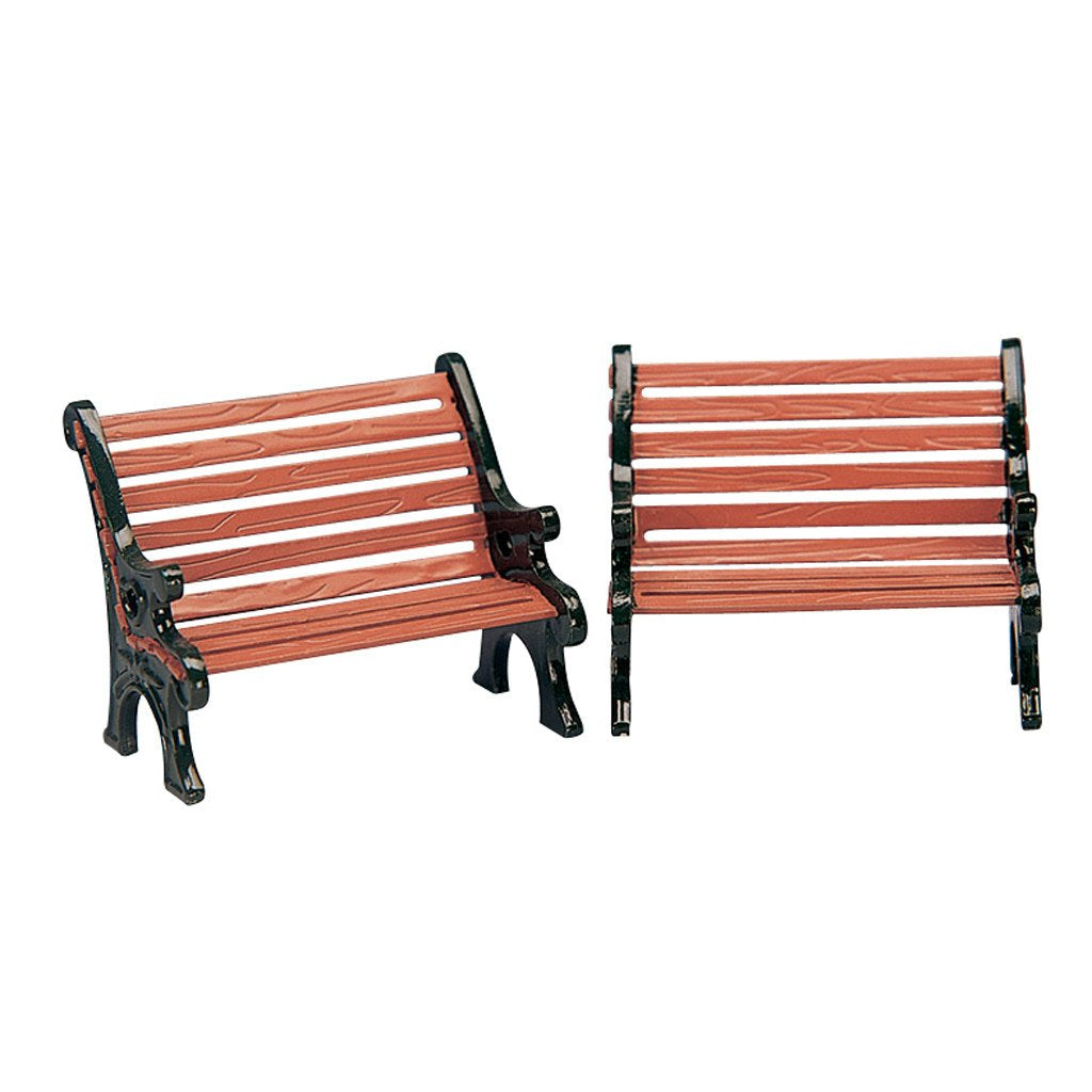 Lemax Accessories <br>  Park Bench with Slats, Set of 2