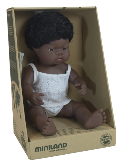 Miniland Doll <br> 38cm Baby Boy <br> African