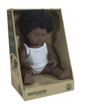 Miniland Doll <br> 38cm Baby Girl <br> African