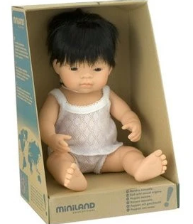 Miniland Doll <br> 38cm Baby Boy <br> Asian