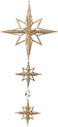 RAZ Imports <br> Hanging Ornament <br> Gold Star Drop Ornament