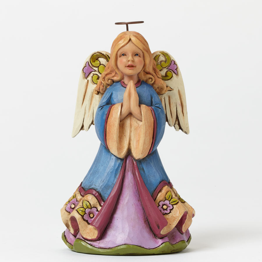 Jim Shore <br> Heartwood Creek <br> Pint Size Angel Praying <br> “Smile & Pray To Start The Day”