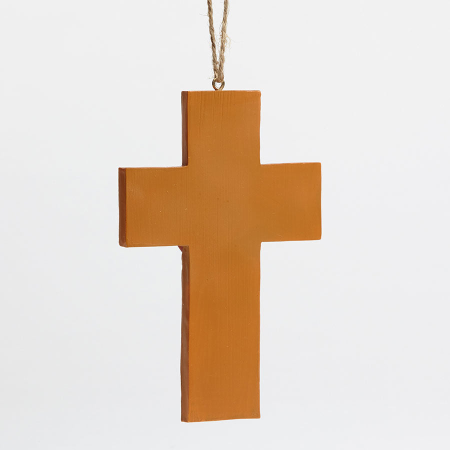 Heartwood Creek by Jim Shore  <br> Hanging Ornament <br> Cross Shaped Holy Family