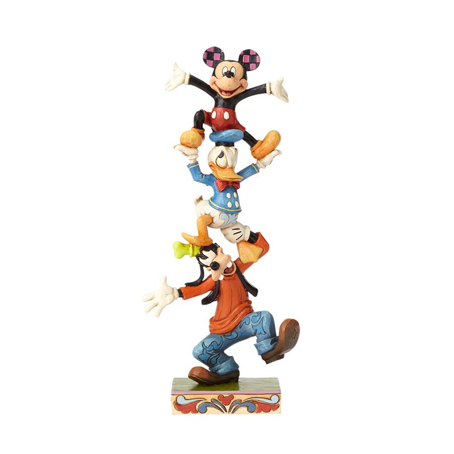 DISNEY TRADITIONS<BR>  Goofy, Donald and Mickey Stack <BR> "Teetering Tower"