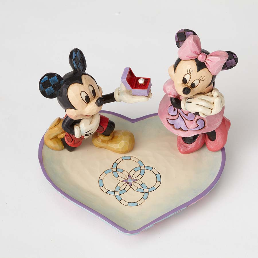 DISNEY TRADITIONS<br> Mickey Proposing to Minnie Ring Dish <br>“A Magical Moment”